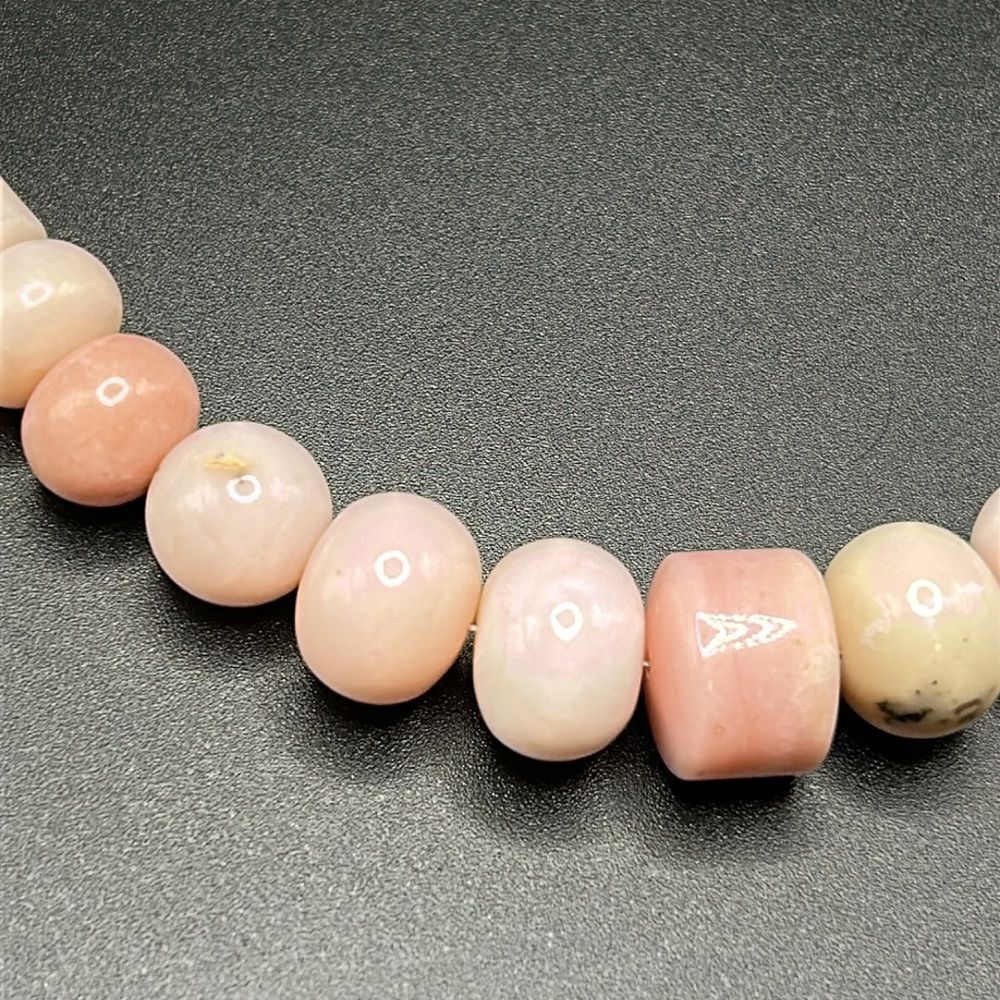 Desert Rose Trading Jay King Pink Opal Graduated Beaded Necklace Sterling Silver - Picture 3 of 9